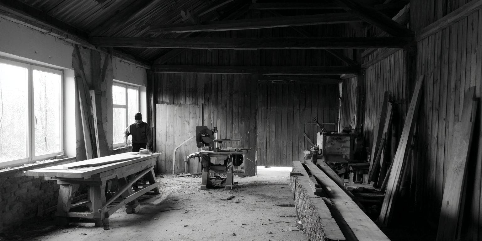 Zakład stolarski od środka